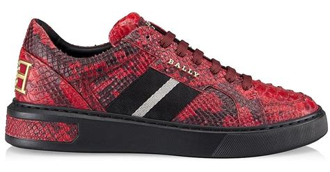 bally snakeskin sneakers.